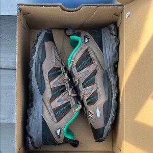 Adidas green and brown HyperTurfs